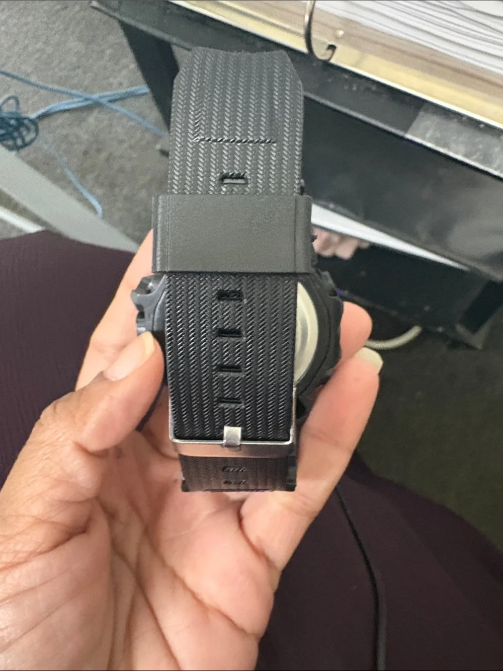 Black Sport Watch - Dual Display Fitness Watch